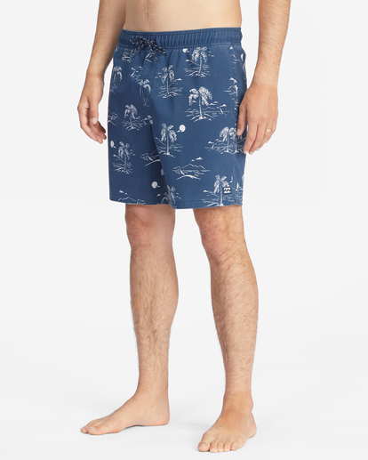 3 Sundays Layback Boardshorts 17" Blue ABYBS00253 Billabong