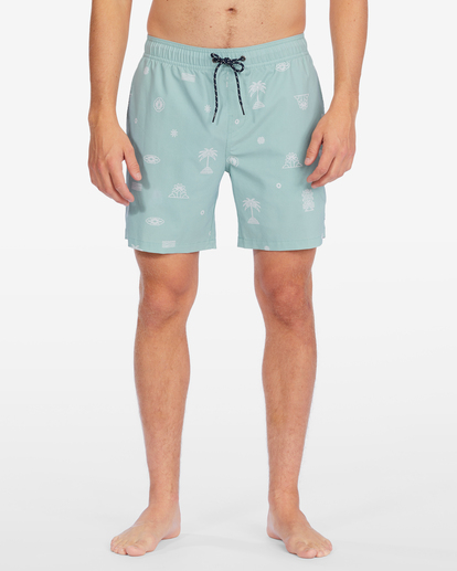 2 Sundays Layback Boardshorts 17" Green ABYBS00253 Billabong
