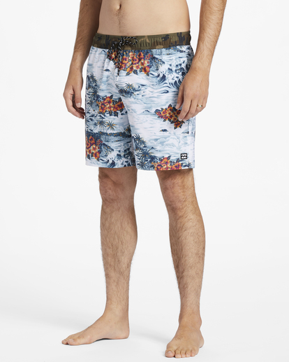 3 Sundays Layback Boardshorts 17" Blue ABYBS00253 Billabong