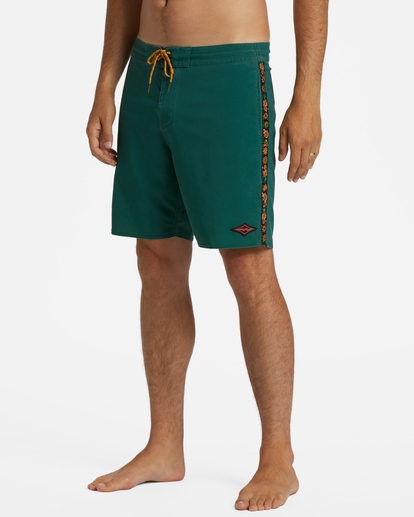 3 D Bah Lo Tide Boardshorts 18" Green ABYBS00347 Billabong