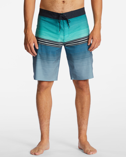 2 All Day Heather Stripe Pro Performance 20" Boardshorts Blue ABYBS00392 Billabong