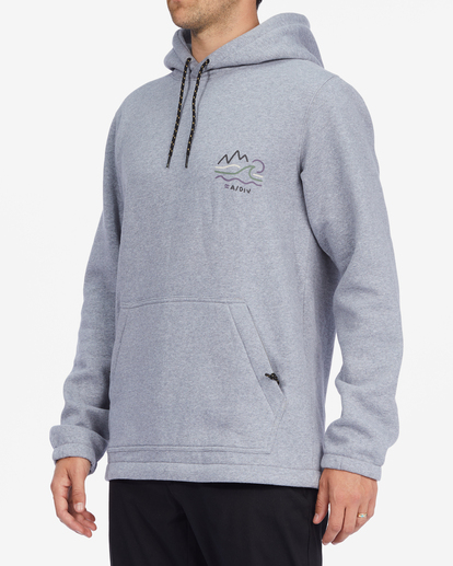 2 A/Div Compass Pullover Hoodie Grey ABYFT00222 Billabong