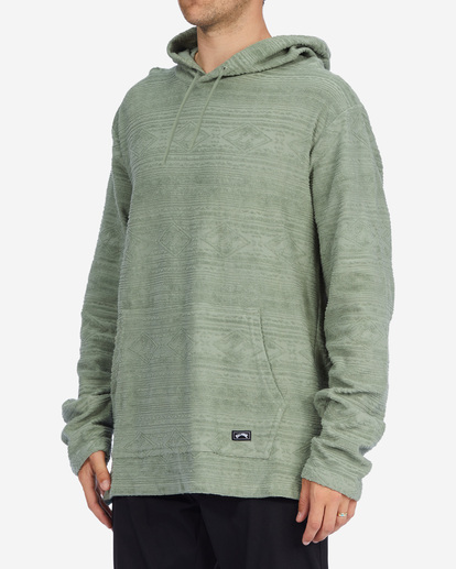 1 Flecker Jacquard Pullover Hoodie Green ABYFT00223 Billabong