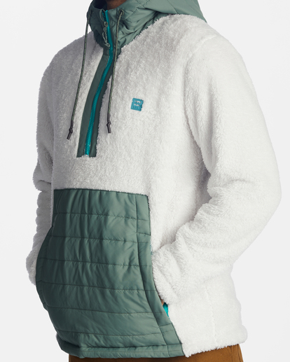 6 A/Div Badger Hooded Half-Zip Pullover Grey ABYFT00309 Billabong