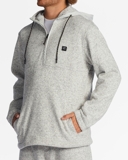 1 A/Div Boundary Hooded Chandail à Fermeture Éclair Gris ABYFT00317 Billabong