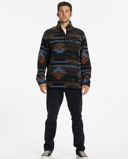 1 Boundary - Half-Zip Mock Neck Fleece for Men Black ABYFT00398 Billabong