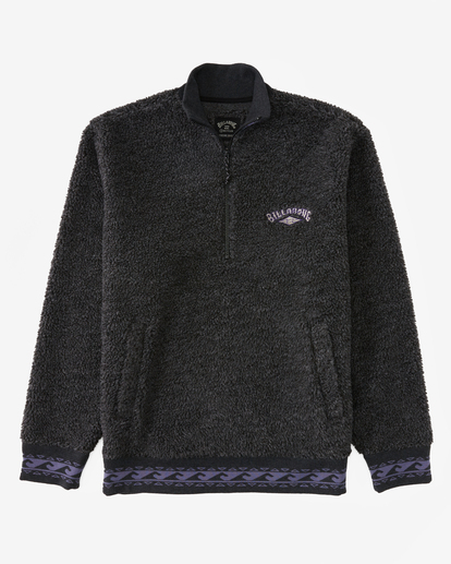 6 Boundary Bunyip - Fleece met Korte Rits voor Heren Black ABYFT00431 Billabong