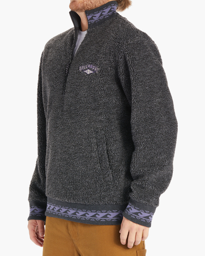 3 Boundary Bunyip - Fleece met Korte Rits voor Heren Black ABYFT00431 Billabong