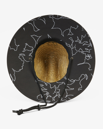 3 Tides Print Straw Lifeguard Hat Black ABYHA00216 Billabong