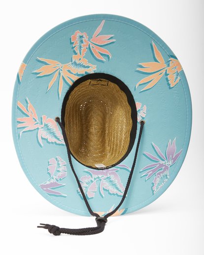 3 Tides Print Straw Lifeguard Hat Blue ABYHA00216 Billabong