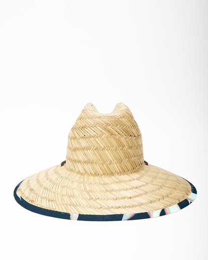 2 Tides Print Straw Lifeguard Hat Blue ABYHA00216 Billabong