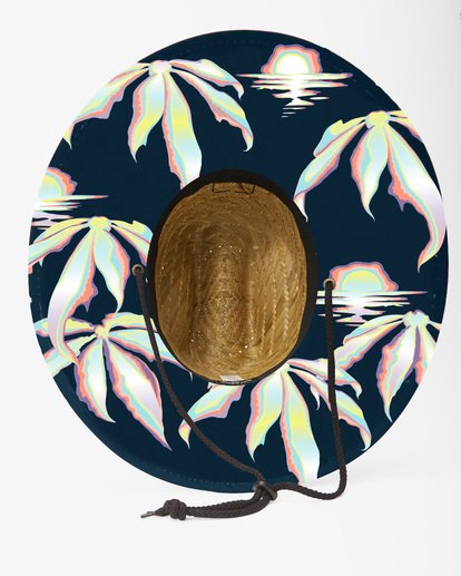 3 Tides Print Straw Lifeguard Hat Blue ABYHA00216 Billabong