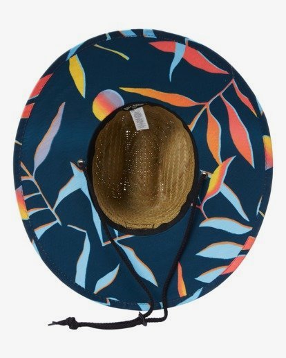4 Tides Print Straw Lifeguard Hat Blue ABYHA00216 Billabong