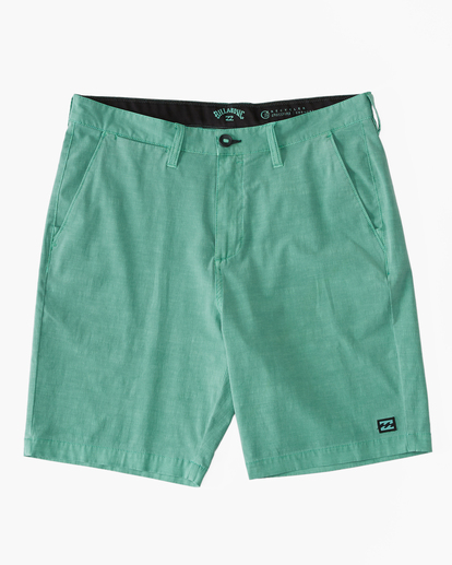 6 Crossfire Wave Washed 18" Hybrid Submersible Shorts Green ABYHY03000 Billabong