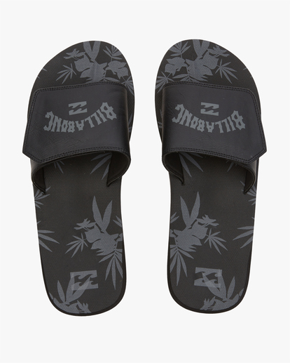 0 All Day Impact Print Slide Sandals Black ABYL100012 Billabong