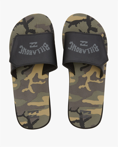 0 All Day Impact Print Slide Sandals Black ABYL100012 Billabong