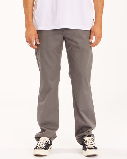 0 Carter Stretch Chino Pants Grey ABYNP00110 Billabong