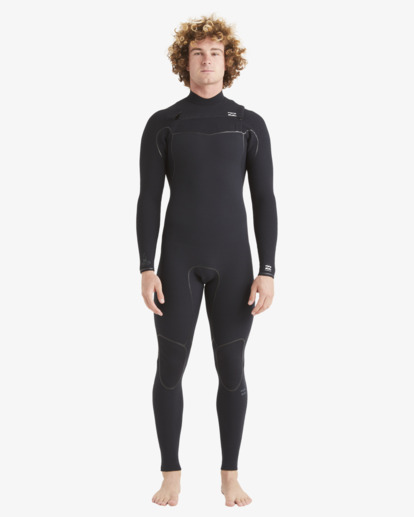 Billabong Mens 4/3mm Furnace Chest Zip Full Wetsuit - Black