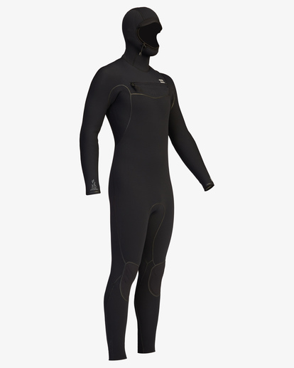 13 5/4 Furnace Chest Zip Hooded Full Wetsuit Black ABYW200102 Billabong