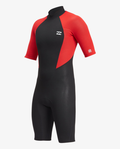 1 2/2mm Intruder - Traje de Surf de Primavera con Manga Corta y Cremallera en la Espalda para Hombre Rojo ABYW500116 Billabong