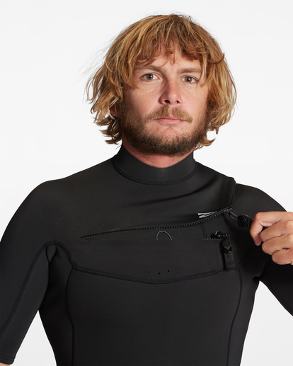 5 2/2mm Absolute - Kurzärmliger Chest-Zip-Springsuit für Männer Schwarz ABYW500118 Billabong