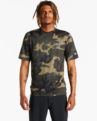 0 Arch Mesh Loose Fit UPF 50+ Short Sleeve Surf Tee Green ABYWR00100 Billabong