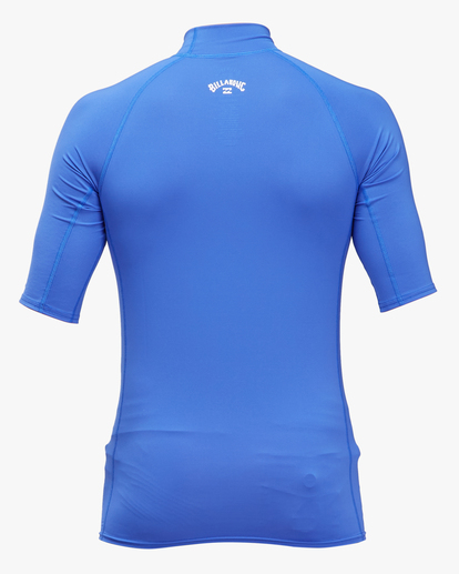 2 All Day Wave Performance Fit UPF 50+ Short Sleeve Rashguard Blue ABYWR00114 Billabong