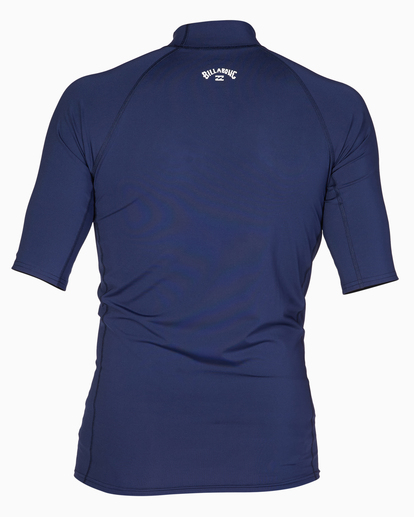 1 All Day Wave Performance Fit UPF 50+ Short Sleeve Rashguard Blue ABYWR00114 Billabong