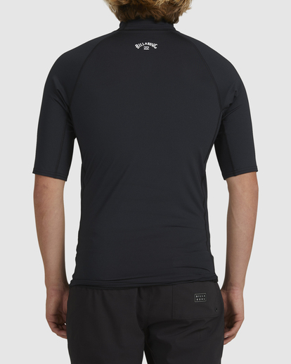 4 All Day Wave Performance Fit Short Sleeve Rashguard Black ABYWR00114 Billabong