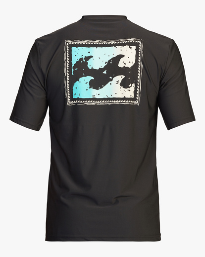 1 Crayon Wave Loose Fit Short Sleeve Rashguard Black ABYWR00122 Billabong