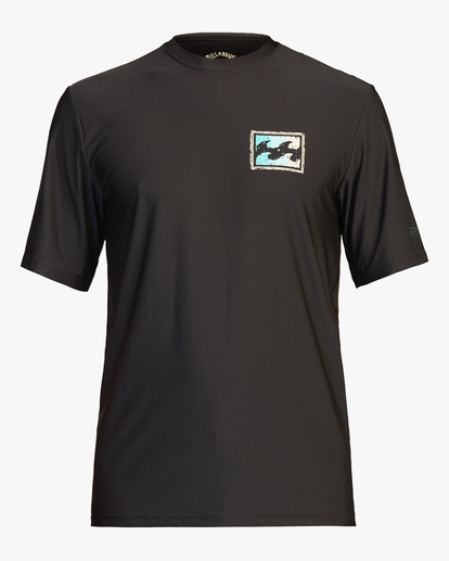 0 Crayon Wave Loose Fit Short Sleeve Rashguard Black ABYWR00122 Billabong