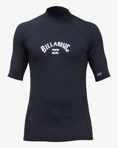 1 Arch Wave Performance Fit UPF 50+ Short Sleeve Rashguard Black ABYWR00141 Billabong