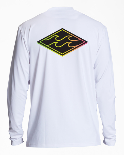 3 Crayon Wave UPF 50 Long Sleeve Surf Tee White ABYWR00170 Billabong