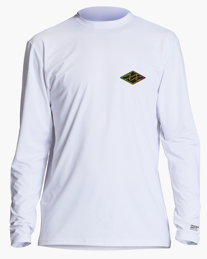 0 Crayon Wave UPF 50 Long Sleeve Surf Tee White ABYWR00170 Billabong