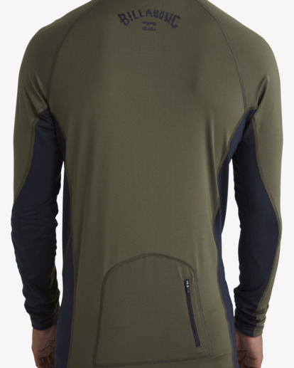 4 Strike Mission Hooded UPF 50 Long Sleeve Rashguard Brown ABYWR00199 Billabong