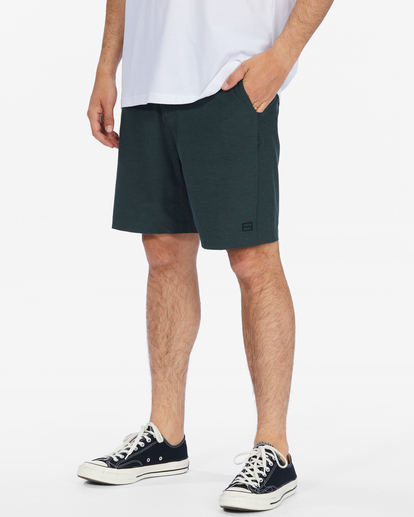1 Crossfire Mid Submersible Shorts 19" Green ABYWS00110 Billabong