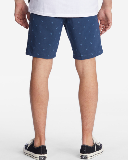 4 Crossfire Mid Print Submersible Shorts 19" Blue ABYWS00113 Billabong