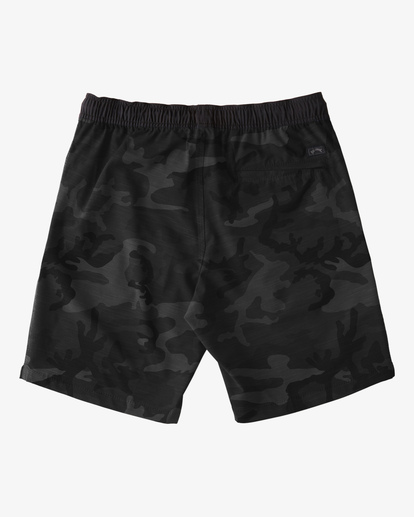 1 Crossfire Elastic Waist Submersible Shorts 18" Black ABYWS00140 Billabong