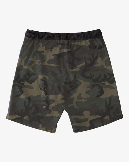 1 Crossfire Elastic Waist Submersible Shorts 18" Green ABYWS00140 Billabong