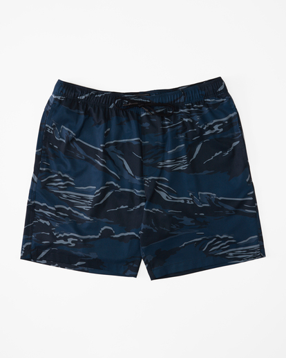 0 A/Div Surftrek Elastic Waist Shorts 17" Blue ABYWS00155 Billabong