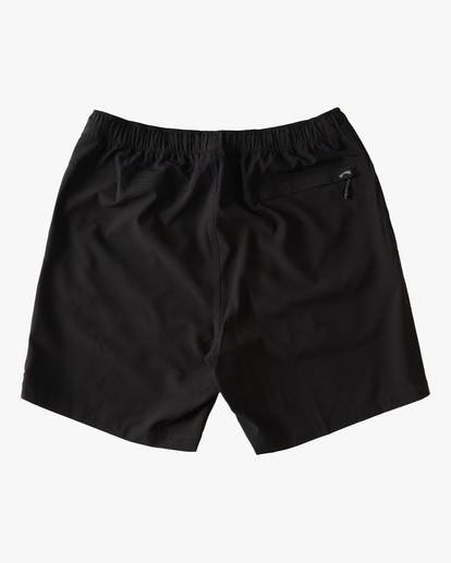 7 A/Div Surftrek Elastic Waist Shorts 17" Black ABYWS00155 Billabong