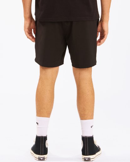 5 A/Div Surftrek Elastic Waist Shorts 17" Black ABYWS00155 Billabong