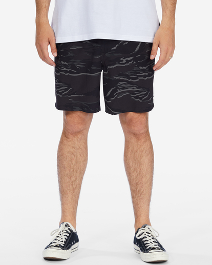 3 A/Div Surftrek Elastic Waist Shorts 17" White ABYWS00155 Billabong