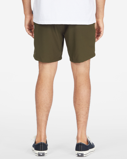 4 A/Div Surftrek Elastic Waist Shorts 17" Brown ABYWS00155 Billabong
