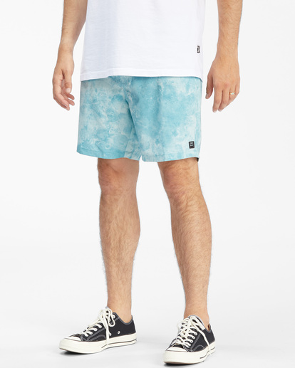 3 A/Div Surftrek Elastic Waist Shorts 17" White ABYWS00155 Billabong