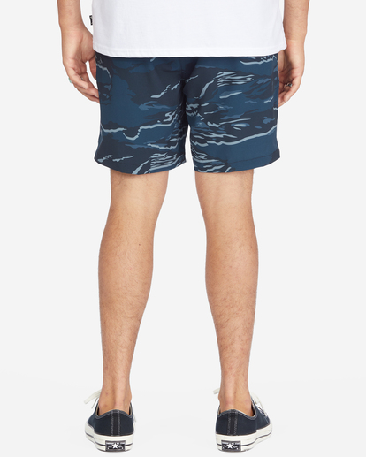 4 A/Div Surftrek Elastic Waist Shorts 17" Blue ABYWS00155 Billabong