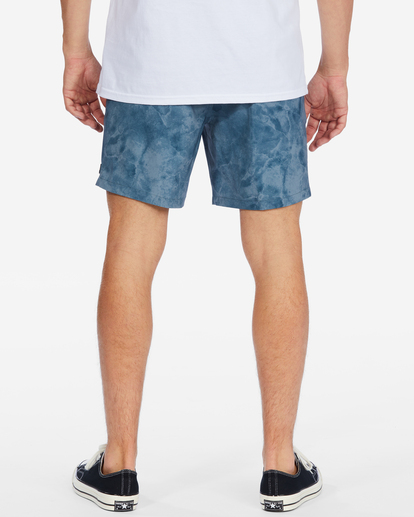 4 A/Div Surftrek Elastic Waist Shorts 17" Blue ABYWS00155 Billabong