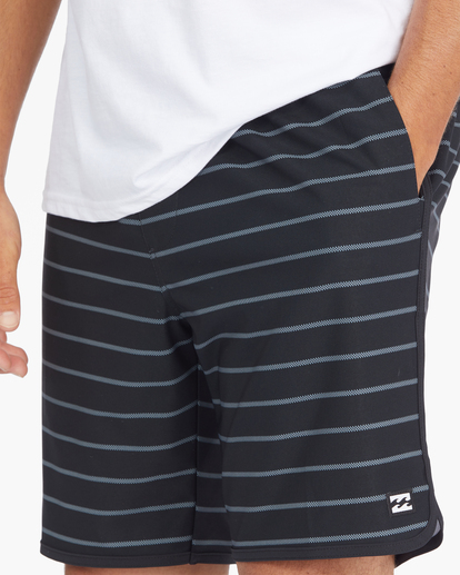 3 Crossfire Elastic '73 Submersible Shorts 18" Black ABYWS00178 Billabong