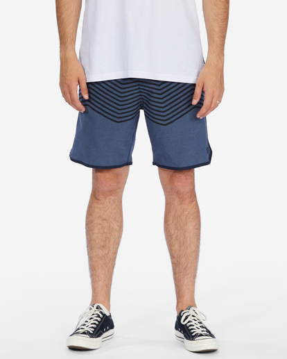 0 Crossfire Elastic '73 Submersible Shorts 18" Blue ABYWS00178 Billabong