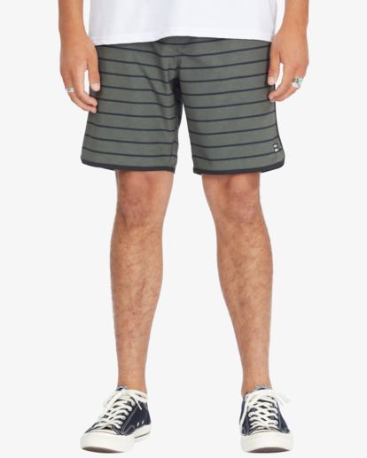 0 Crossfire Elastic '73 Submersible Shorts 18" Green ABYWS00178 Billabong